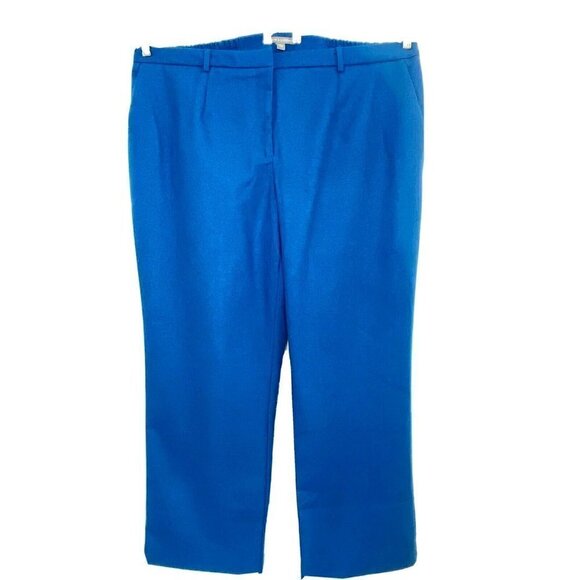 Jessica London Plus Women's size 24W Lined Slacks Pants Teal Blue - Picture 2 of 10